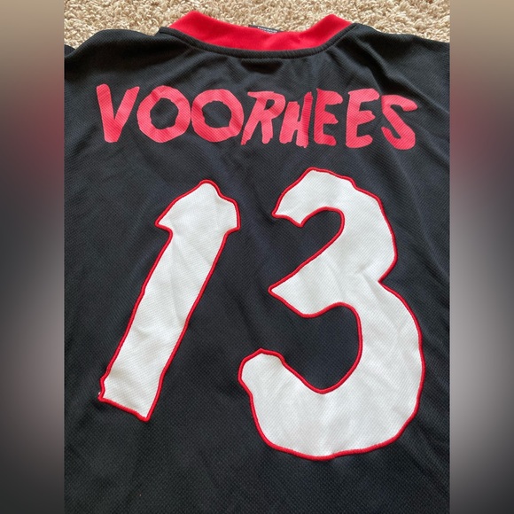 Vintage Friday the 13th Jason Voorhees Blood Splattered Hockey Jersey Men Sz XL - Picture 4 of 7